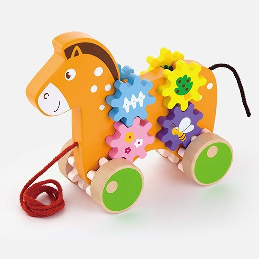 Ťaháčik Viga 50976 koník s ozubenými kolieskami