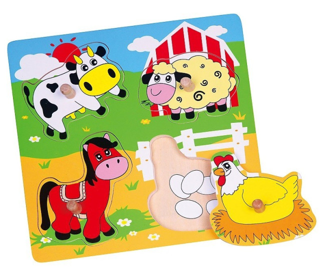 Puzzle s prekvapením Viga 59562 farma
