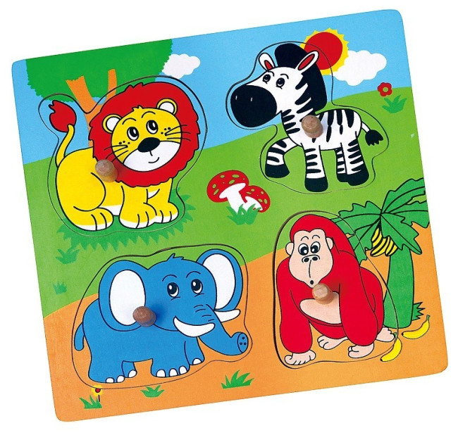 Puzzle s prekvapením Viga 59563 zoo