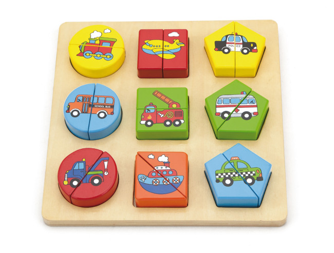 Puzzle 2v1 Viga 59586 vozidlá