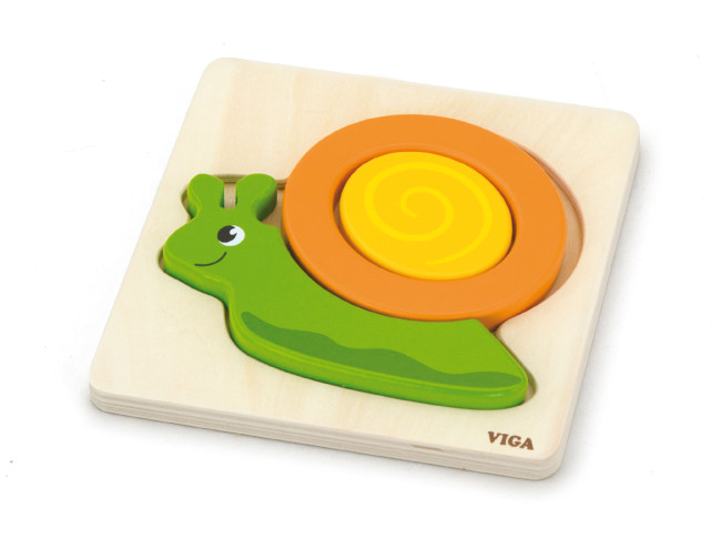 Prvé detské puzzle Viga 59931 slimák