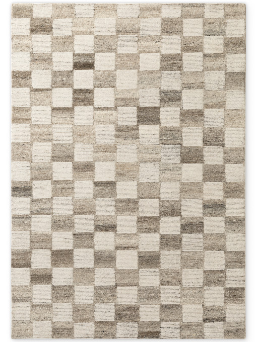 Koberec BOHO Quadra kremový / hnedý