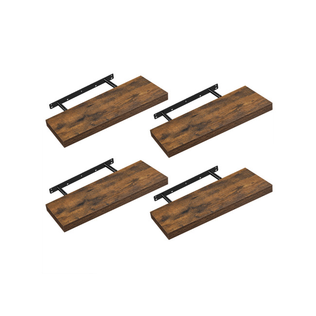 Set štyroch nástenných políc LWS075B01 (4ks)