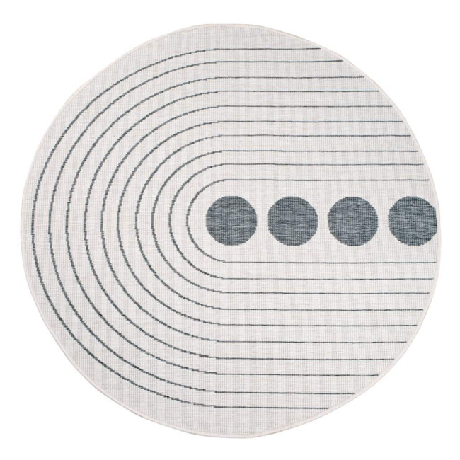 Obojstranný koberec DuoRug 5739 sivý kruh