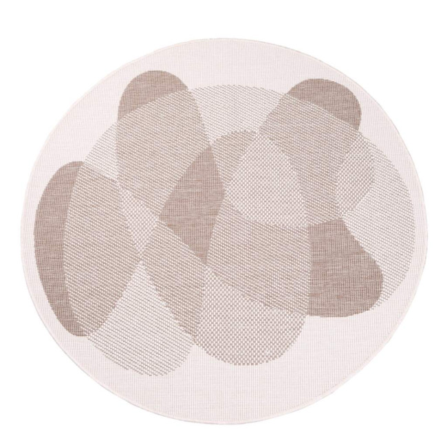 Obojstranný koberec DuoRug 5835 krémový kruh