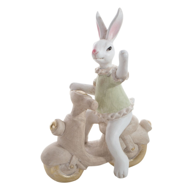 Veľkonočná dekorácia FIG 157C zajac na motorke