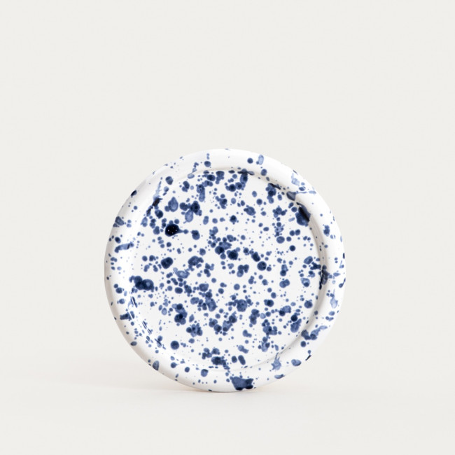 Dezertný tanier WILORA biely / modrý 766817