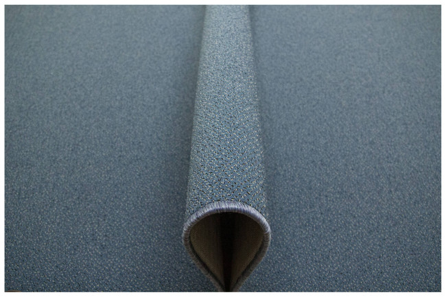 Metrážny koberec Pacific 80 svetlomodrý / sivý