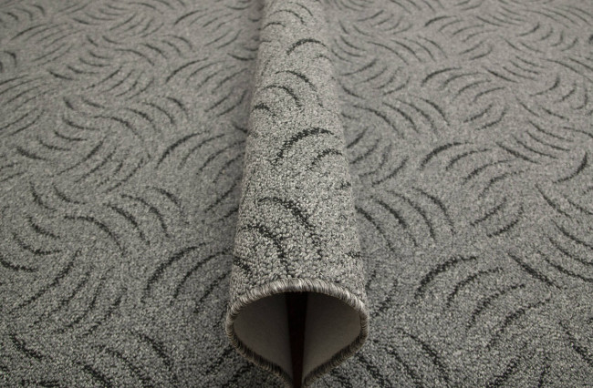 Metrážny koberec Presto 74 strieborný / sivý / čierny