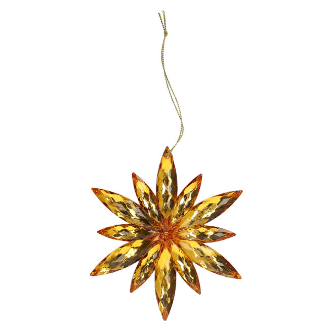 Závesná vianočná dekorácia ASTRE zlatá vločka 836720