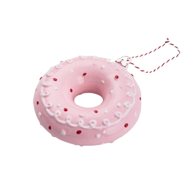 Vianočná ozdoba EVI PINK donut 710186
