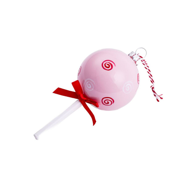 Vianočná ozdoba EVI PINK lízatko 710179