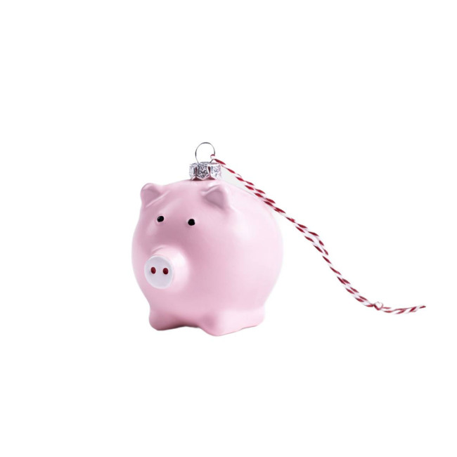 Vianočná ozdoba EVI PINK prasiatko 710209