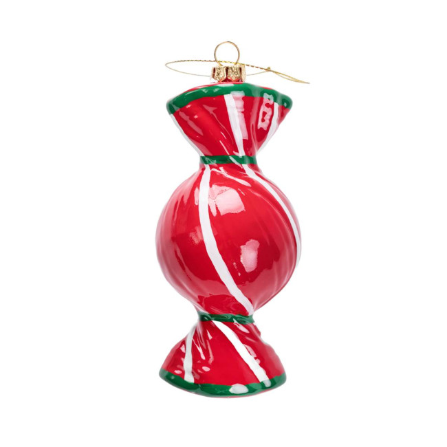 Vianočná ozdoba EVI RED červený cukrík 710278