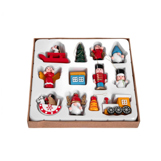 Závesná vianočná dekorácia CHRISA 713613 (12 ks)