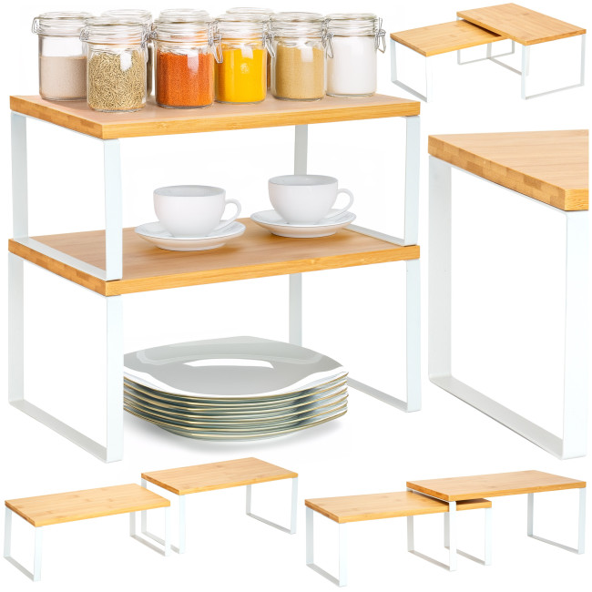 Set dvoch políc GINGER biely (2 ks)