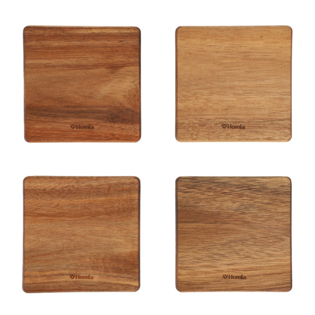 Sada podložiek pod poháre MOOKA štvorcových 893815 (4 ks)