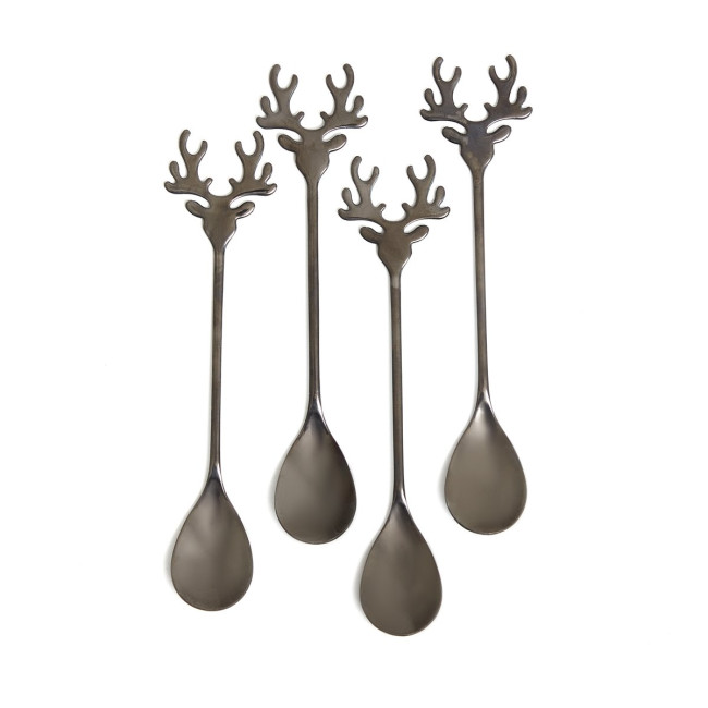 Sada lyžiciek REINDEER čierna 868332 (4 ks)