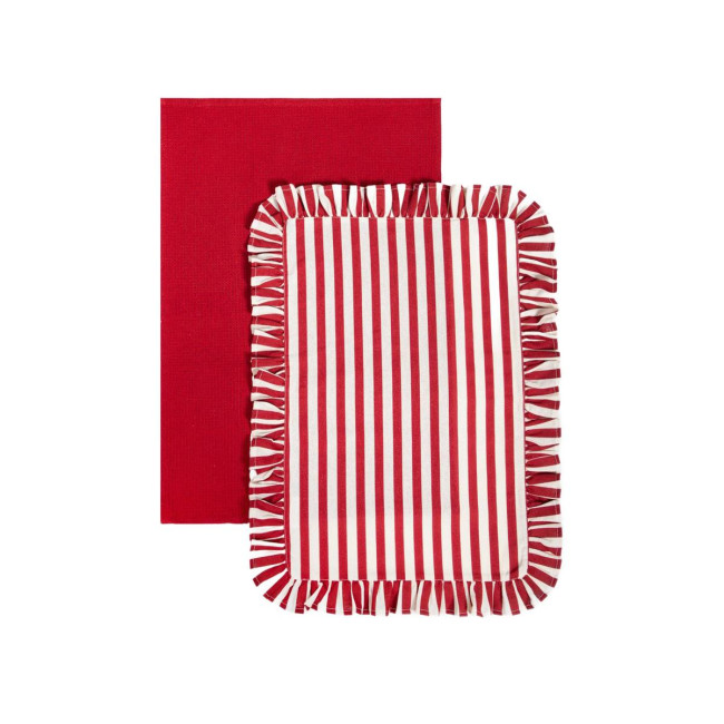 Sada kuchynských utierok TRUDY červená / biela 703423
