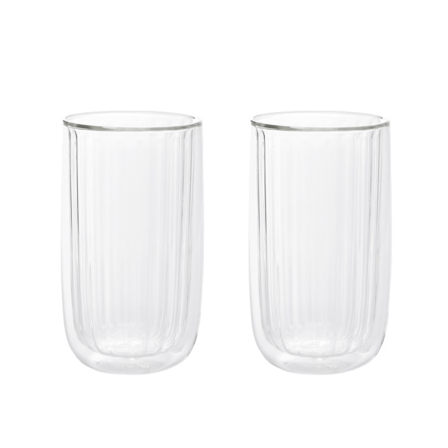 Sada dvoch pohárov CEMBRA GROOVE priesvitné 888835 350 ml (2 ks)