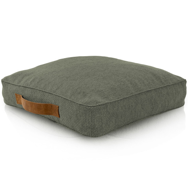 Štvorcový sedák zelený melanž